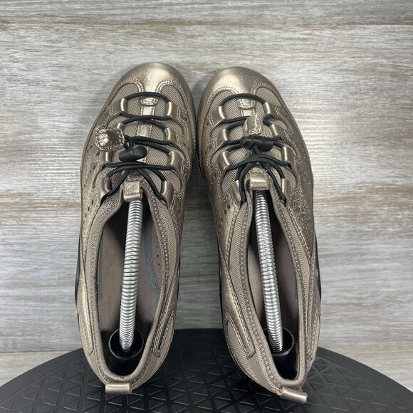 Ecco Womens Vibration II Bronze Metallic Leather Sneakers Size EU 36 US 6 - Picture 6 of 10
